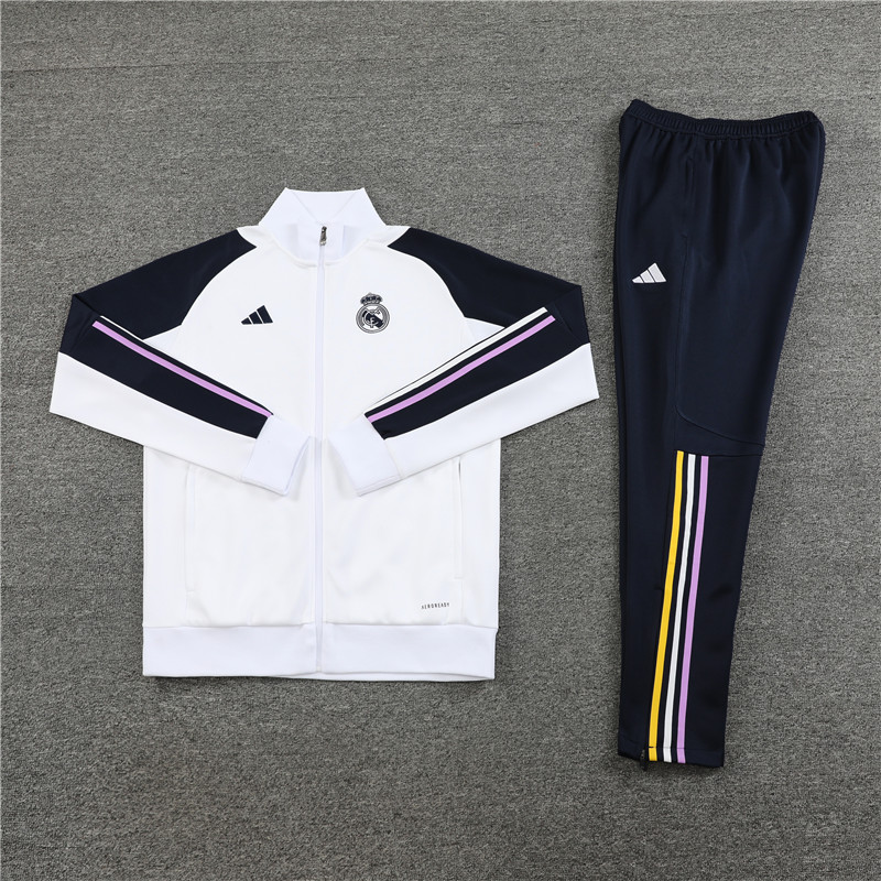 Real Madrid 23-24 Jacket Training Tracksuit - White